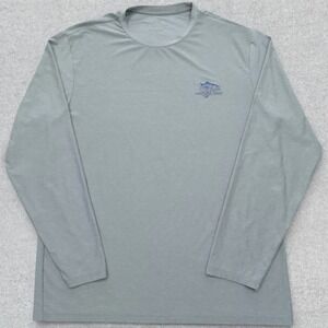 Vineyard Vines Performance Shirt Men's Large Gray Long Sleeve Pullover Fishing